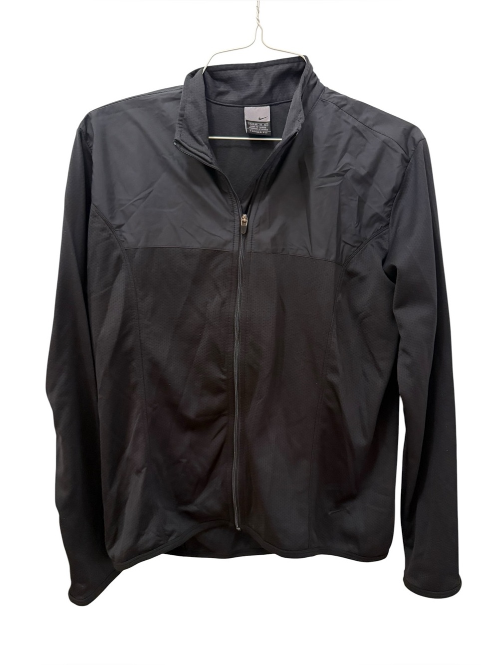 Boys Black Full-Zip Nike Thermafit Jacket